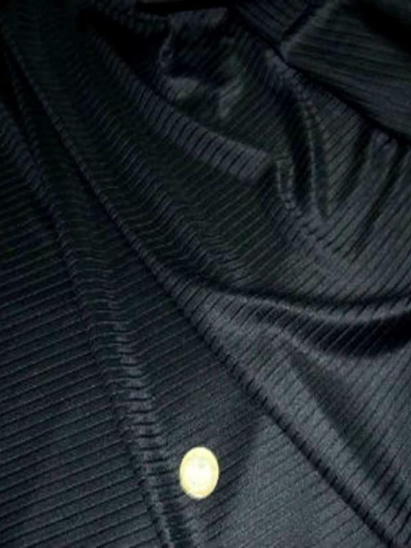 Lycra uni noir a cotes