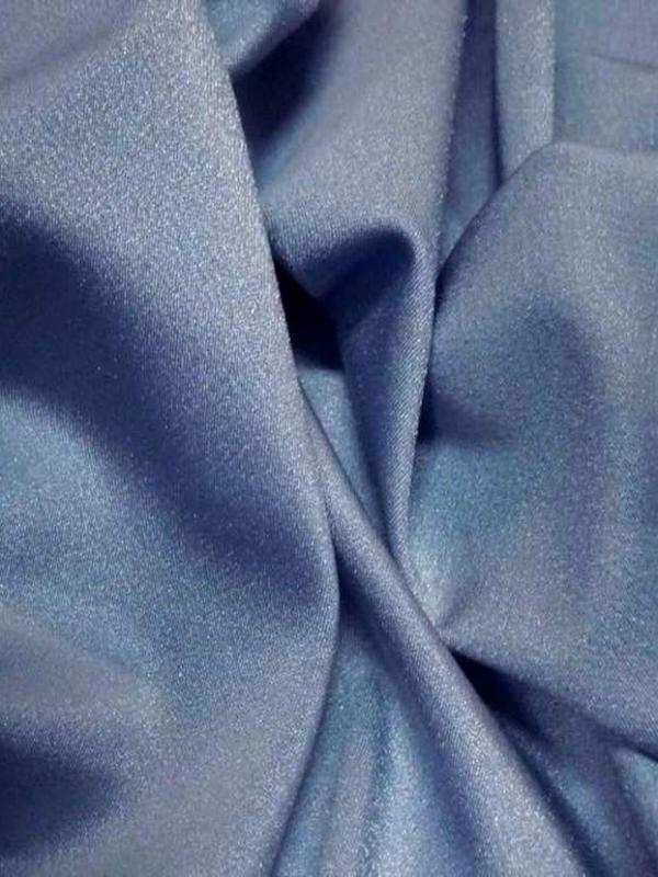 Lycra uni satine gris bleu