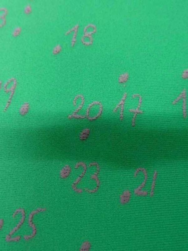 Lycra vert imprime numero