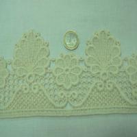 Macrame blanc casse aspect coton en 11cm de large0