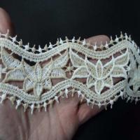 Macrame blanc casse beige aspect coton en 6cm0