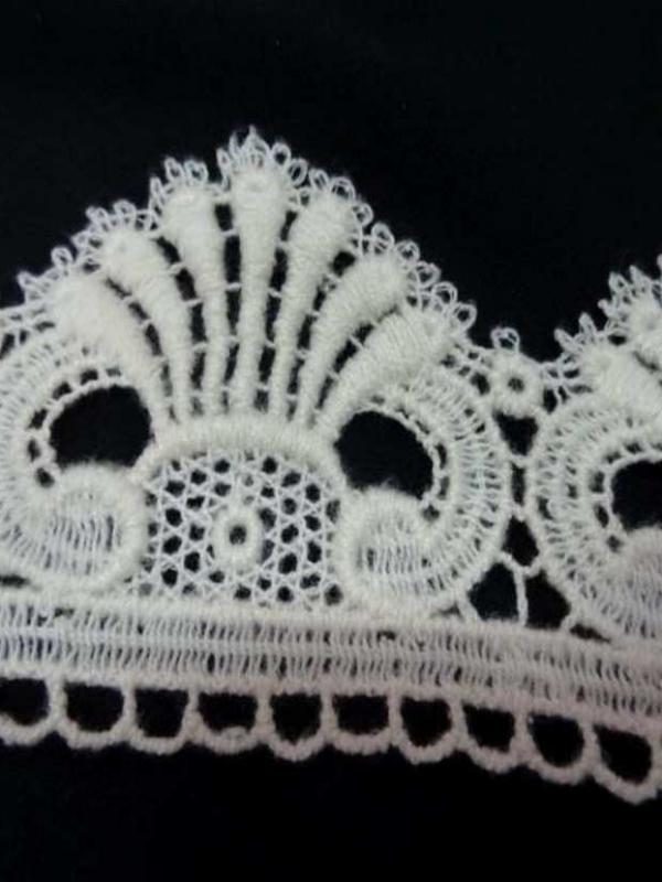 Macrame en 7 cm aspect coton blanc casse