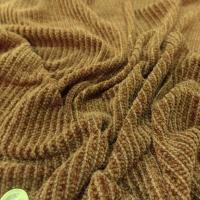 tissu maille aspect velours a cotes moutarde doré en 1.60m en ligne