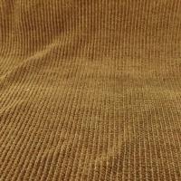achat tissu maille aspect velours a cotes moutarde doré en 1.60m de large