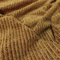 tissu maille aspect velours a cotes moutarde doré en 1.60m de large