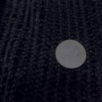 Maille aspect velours a cotes ton bleu fonce en 1 60m de large9