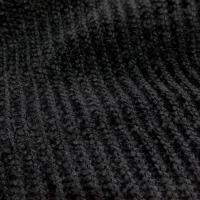 Maille aspect velours a cotes ton noir en 1 60m de large