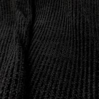 maille aspect velours a cotes ton noir en 1.60m de large