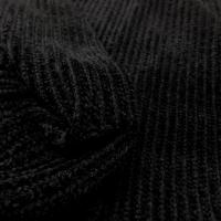 maille aspect velours a cotes ton noir en 1.60m de large