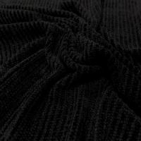 maille aspect velours a cotes ton noir en 1.60m de large