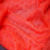 Maille brode ton orange saumon