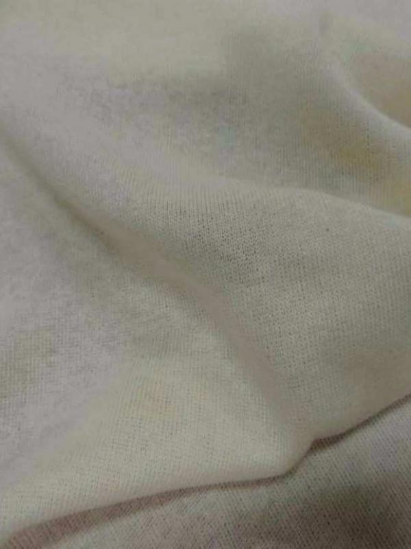 Maille coton melange blanc casse