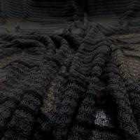 Maille faconne facon laine gris et noir