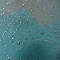 Maille jersey bleu clair a motifs dore07