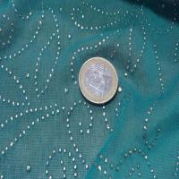 Maille jersey bleu clair a motifs dore3