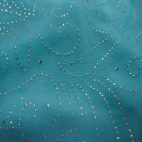 Maille jersey bleu clair a motifs dore7