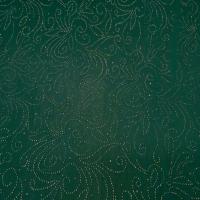 Maille jersey vert a motifs dore1