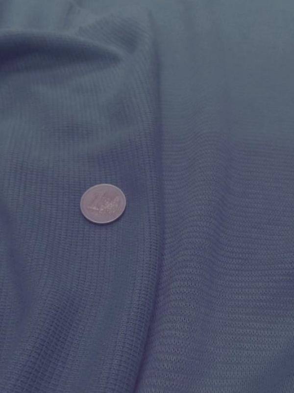 Maille légère a fine cotes lycra dans la largeur bleu ciel