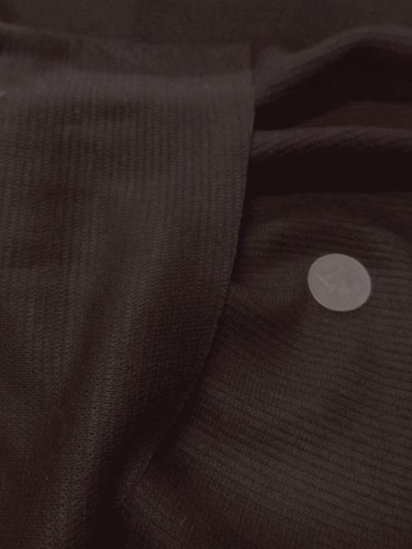 Maille légère a fine cotes polyester viscose marron