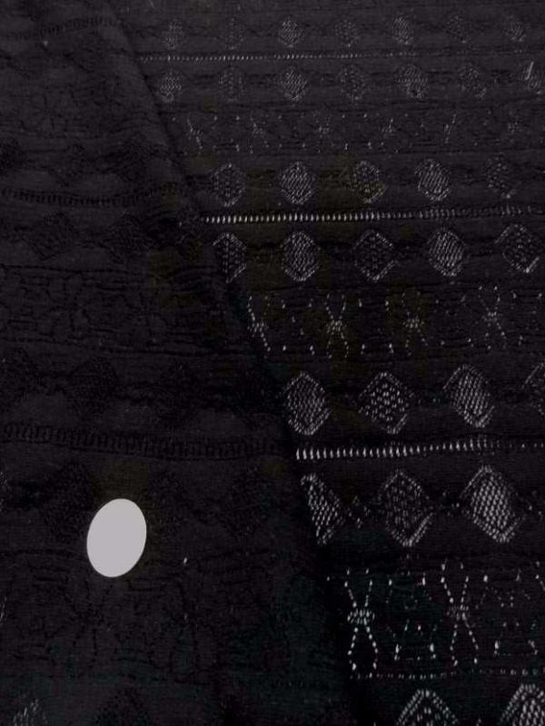 Maille lycra noire façonné dentelle