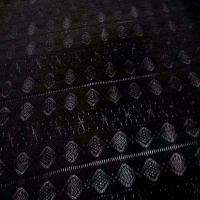 Maille lycra noire faconne dentelle0