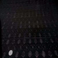 Maille lycra noire façonné dentelle
