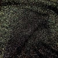 Maille noire chine lurex dore