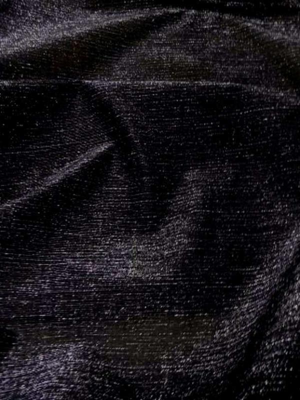Maille resille noire chine lurex metal