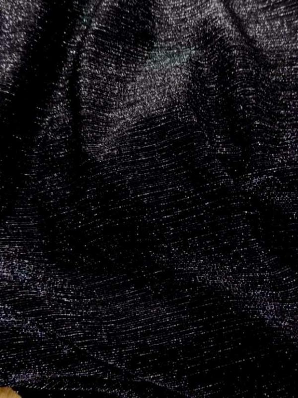 Maille resille noire chine lurex metal