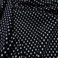 Microfibre bleu marine a pois blanc7