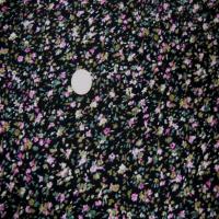 Microfibre noire imprime petite fleurs01