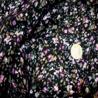 Microfibre noire imprime petite fleurs03