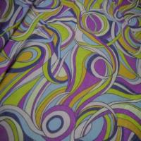Mousse lycra imprime annee 70
