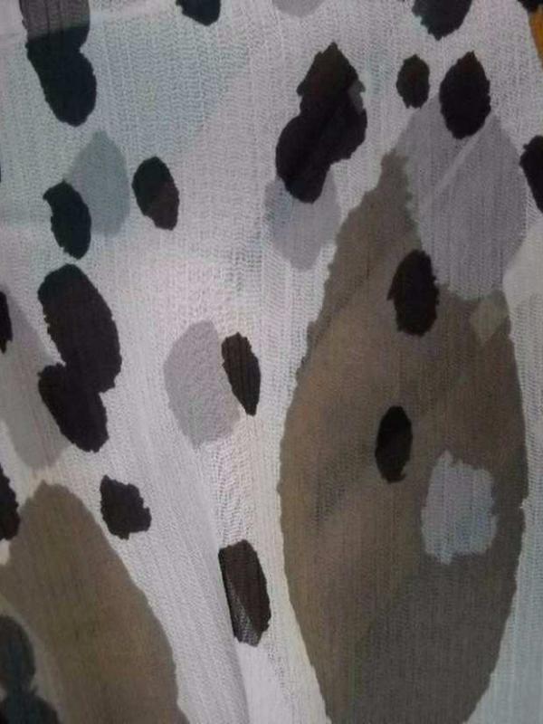 Mousseline blanche crepon ne imprime en polyester5