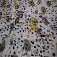 Mousseline blanche crepon ne imprime en polyester4
