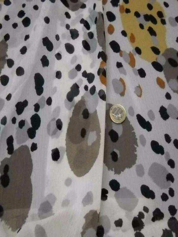Mousseline blanche crepon ne imprime en polyester5