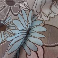mousseline crépon imprimé ton gris ,taupe ,blanc ,bleu en ligne