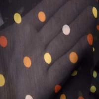 Mousseline crepon imprime ton marron a pois09