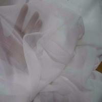 Mousseline crepon ne blanche en polyester