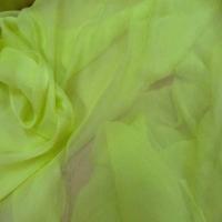 Mousseline crepon ne en soie 100 vert anis 1 45m2