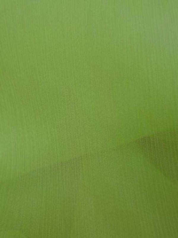 Mousseline crepon ne en soie 100 vert anis 1 45m