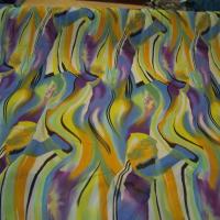 Mousseline crepon ne imprime en polyester ton jaune