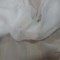 Mousseline de soie 100 crepon ne blanche