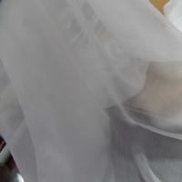 Mousseline de soie 100 crépon ne blanche