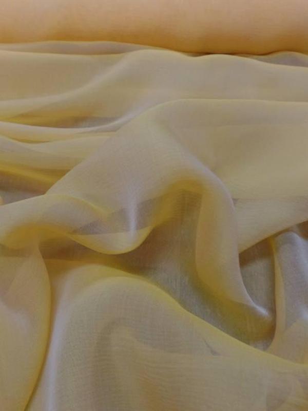 Mousseline de soie 100 crepon ne jaune