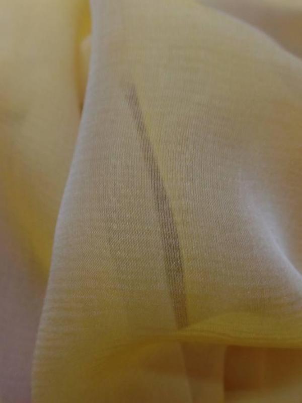 Mousseline de soie 100 crepon ne jaune
