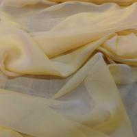 mousseline de soie 100% crépon né jaune pas cher