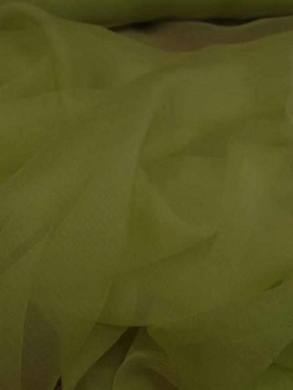 Mousseline de soie 100 crepon ne tilleul