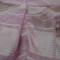 Mousseline de soie a bandes devoree rose orchidee00