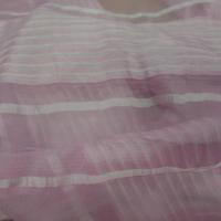 vente de tissu mousseline de soie a bandes dévorée rose orchidée